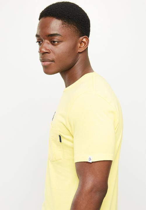 Original Penguin - Felt pocket short sleeve tee - pale banana