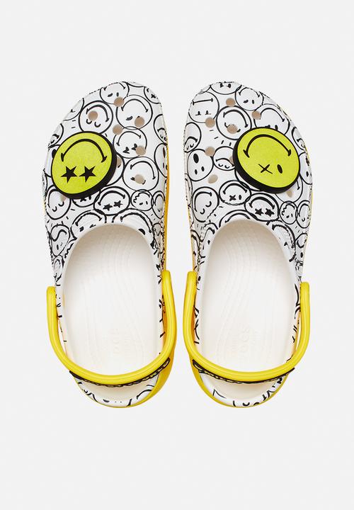 Crocs - Classic platform smiley clog w - white. & multi