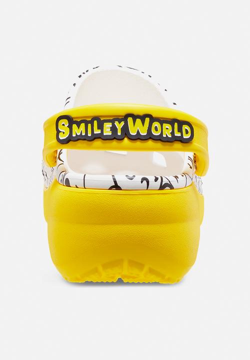 Crocs - Classic platform smiley clog w - white. & multi