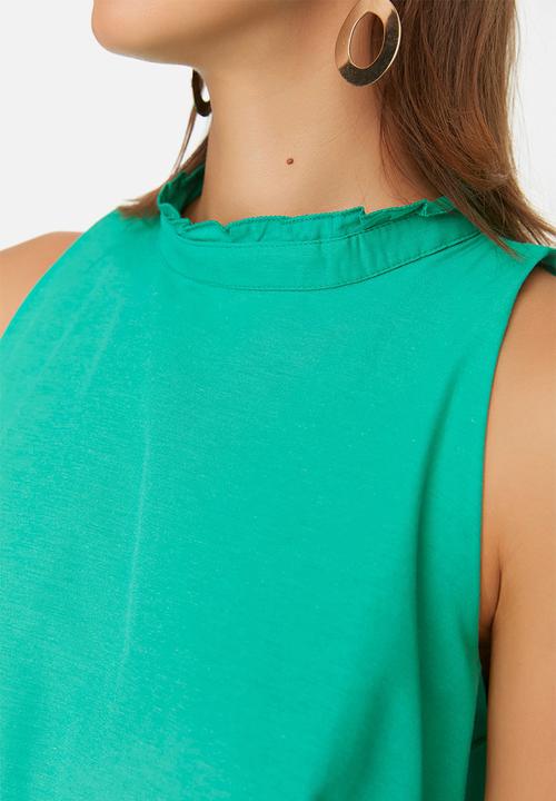 Trendyol - Petite high neck shift dress - green