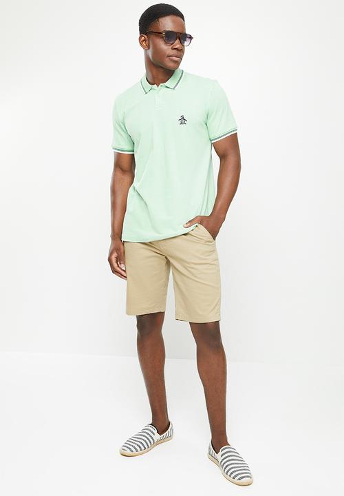 Original Penguin - Sticker pete short sleeve polo - lichen mint