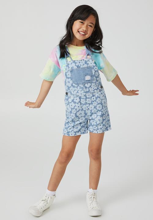 Cotton On - Ginnie slouch shortall - weekend wash/peggy pansy