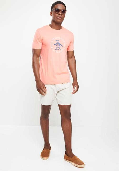 Original Penguin - Circle logo short sleeve tee - peaches & cream