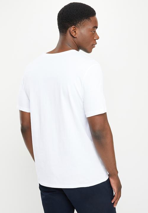 Pringle of Scotland - Short sleeve chest stripe printed tee - white