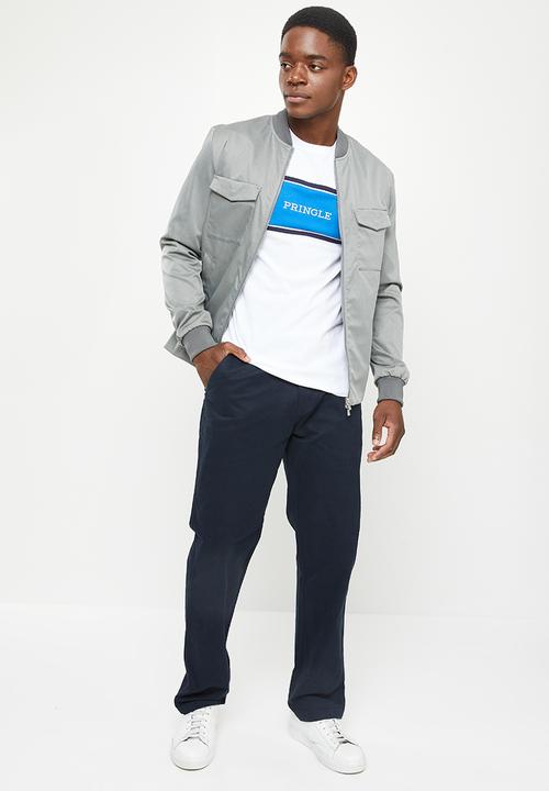 Pringle of Scotland - Short sleeve chest stripe printed tee - white