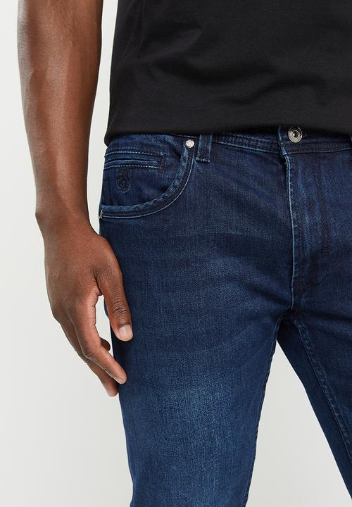 Pringle of Scotland - Light blue slim fit denim - dark indigo