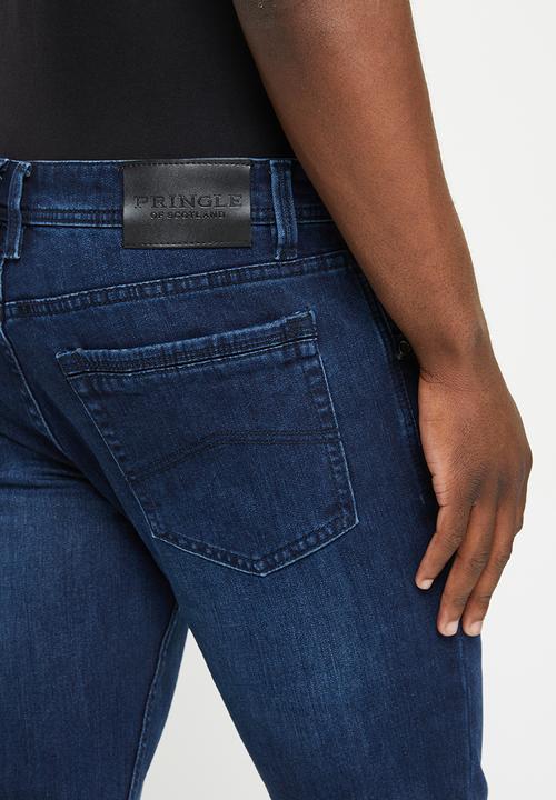 Pringle of Scotland - Light blue slim fit denim - dark indigo