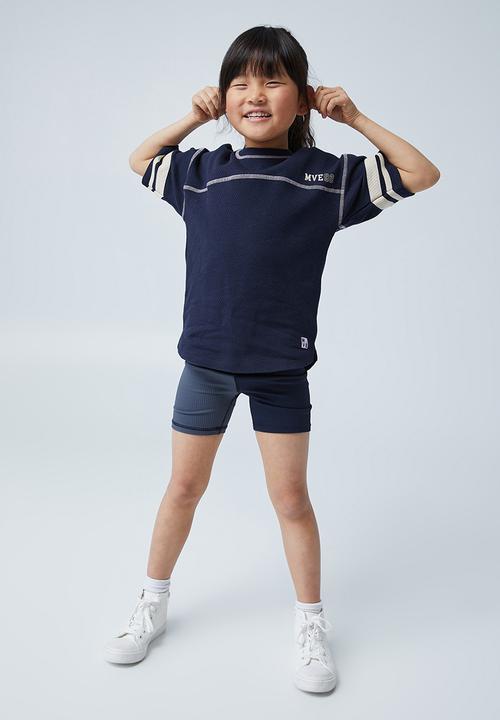 Cotton On - The rib bike short - navy blazer splice