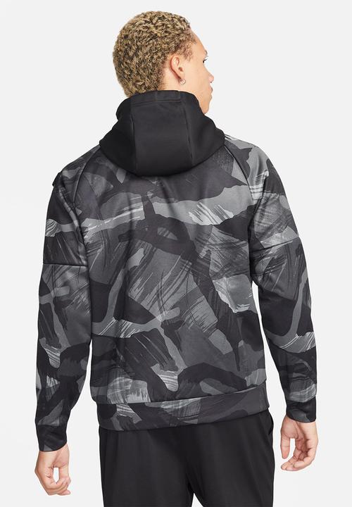 Nike - M Nike tf hoodie camo aop - black & coconut milk
