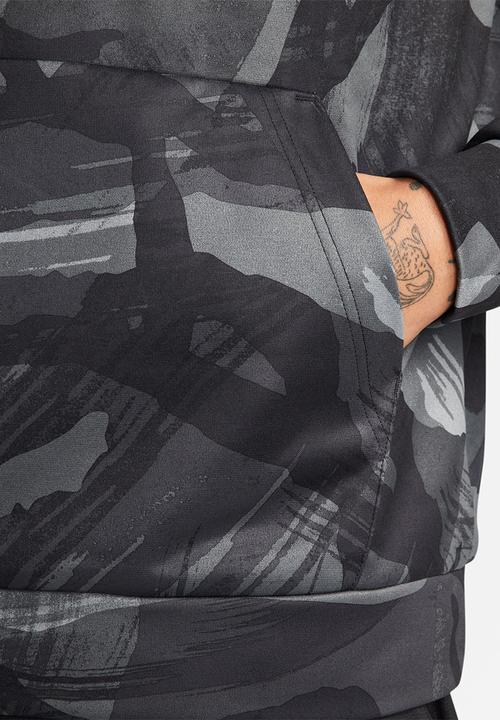 Nike - M Nike tf hoodie camo aop - black & coconut milk