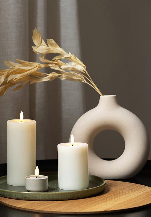 Eledea - LED pillar candles set of 3- white