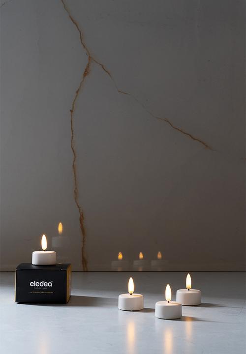 Eledea - LED tealight candles set of 4 - white