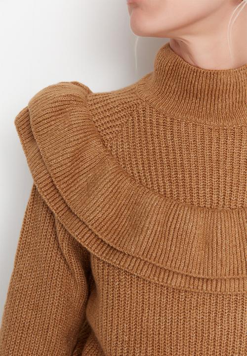 Trendyol - Flywheel detail knit sweater - camel