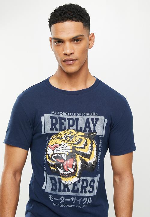Replay - Replay dyed T-shirt - navy