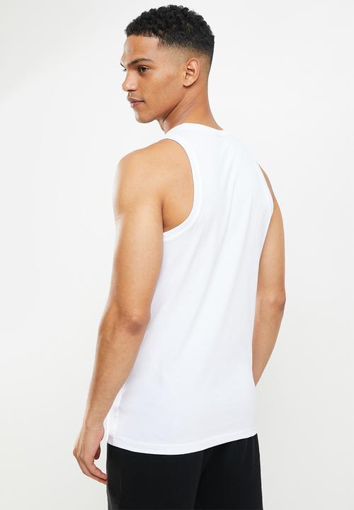 adidas Performance - M big logo sj tank top - white & black