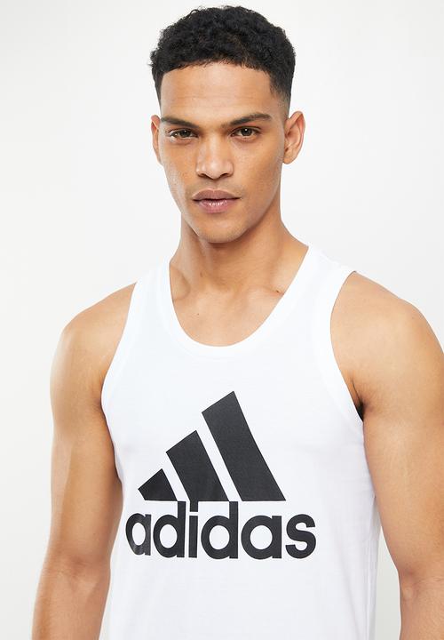 adidas Performance - M big logo sj tank top - white & black