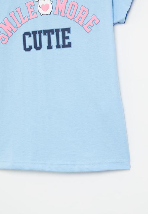 Superbalist - Boxy graphic tee - blue