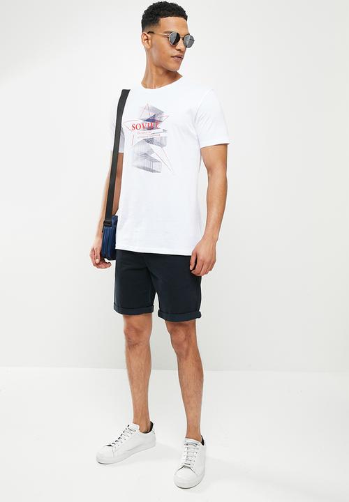 SOVIET - M greyson short sleeve logo tee - white