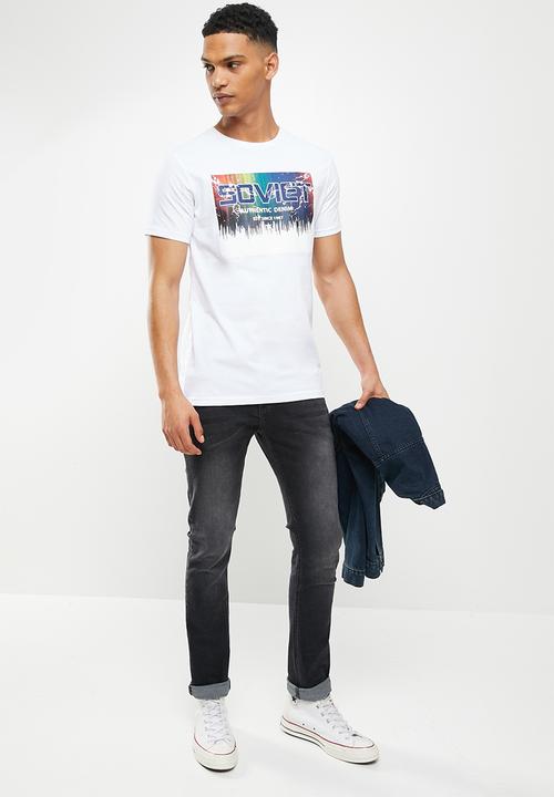 SOVIET - M lian short sleeve logo tee - white