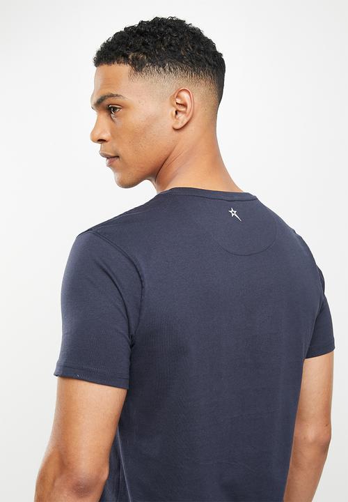 SOVIET - M greyson short sleeve logo tee - navy