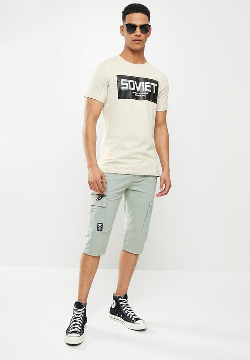 SOVIET - M riggs short sleeve logo tee - new grey
