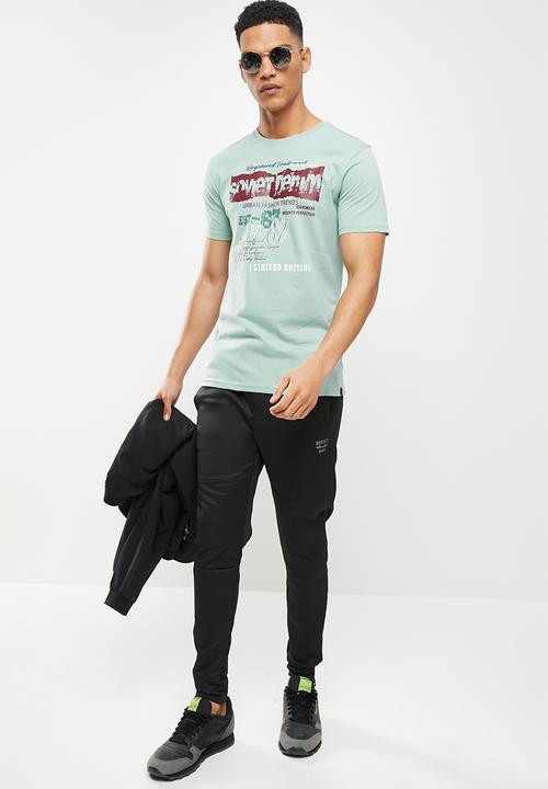SOVIET - M azlan short sleeve logo tee - biscay blue
