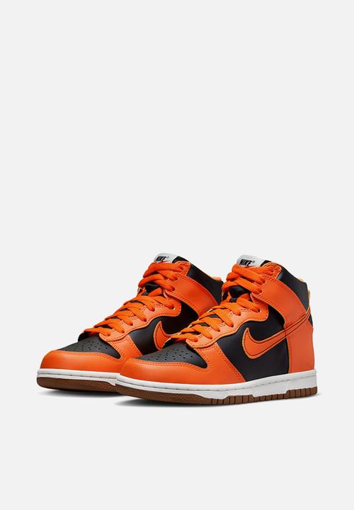 Nike - Nike dunk high - black & safety orange-yellow strike