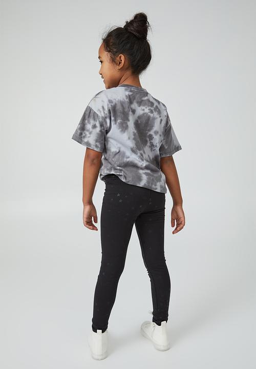 Cotton On - Huggie tights - black stars