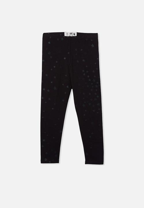 Cotton On - Huggie tights - black stars
