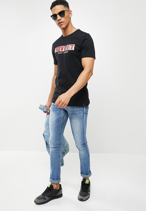 SOVIET - M campbell short sleeve logo tee - black