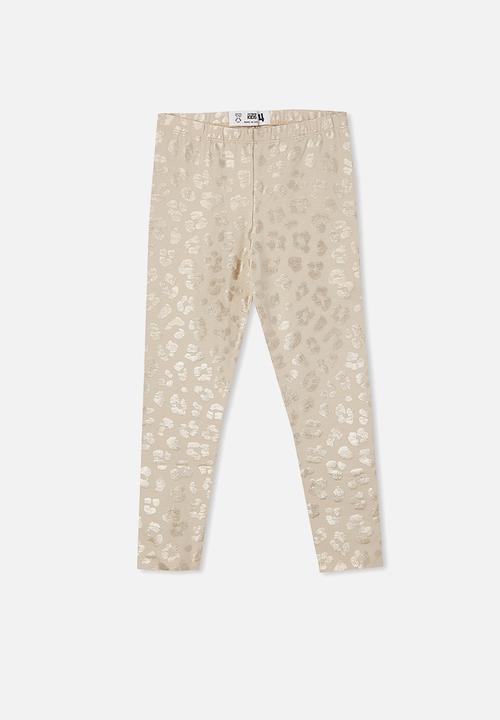 Cotton On - Huggie tights - rainy day/leopard