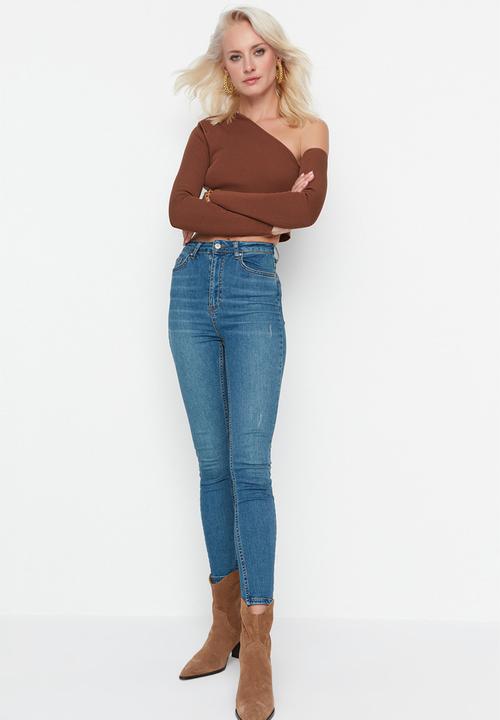 Trendyol - High waist skinny jeans - blue