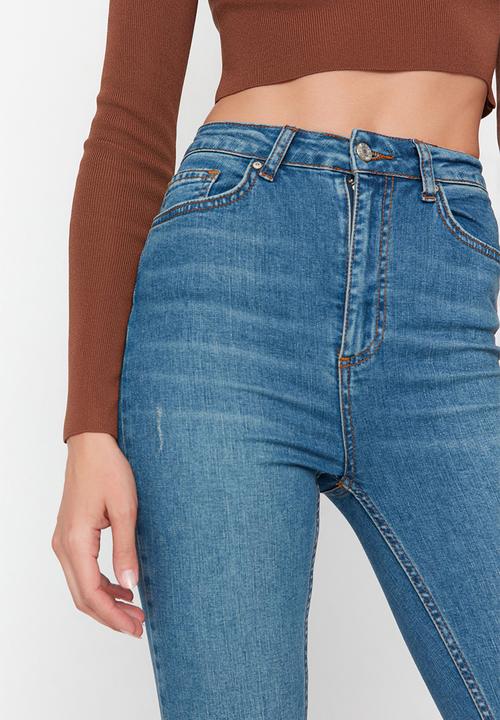 Trendyol - High waist skinny jeans - blue