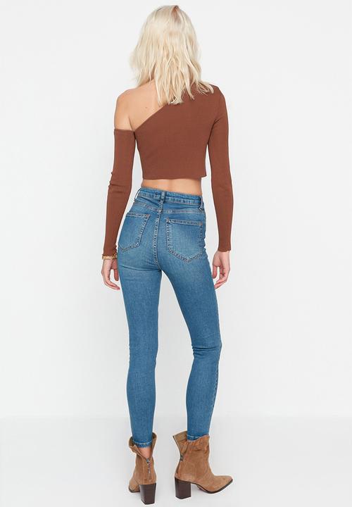 Trendyol - High waist skinny jeans - blue