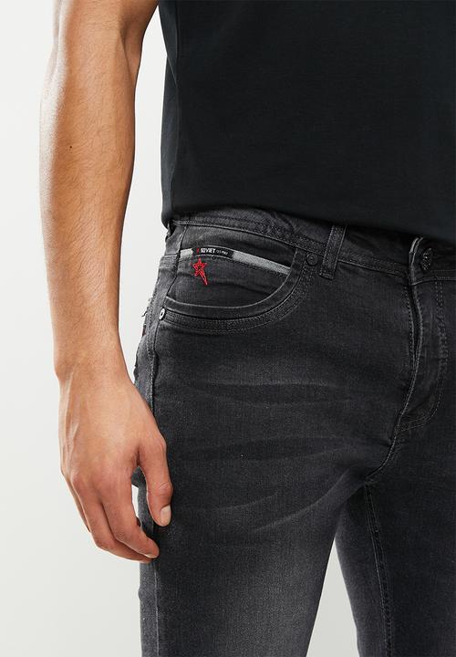 SOVIET - M riggins #9 slim leg denim - dark grey