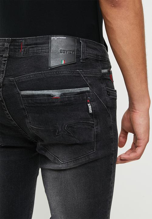 SOVIET - M riggins #9 slim leg denim - dark grey