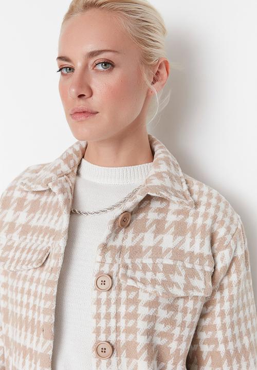 Trendyol - Oversized long basic shacket - camel