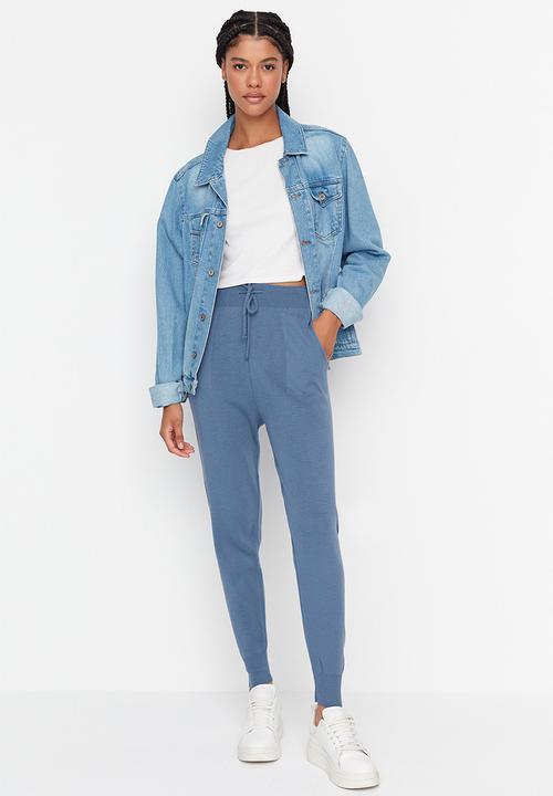 Trendyol - High waist knit trousers - indigo