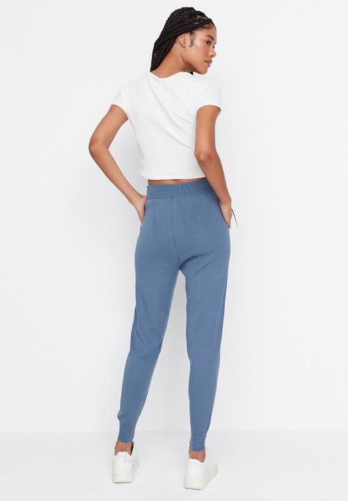 Trendyol - High waist knit trousers - indigo