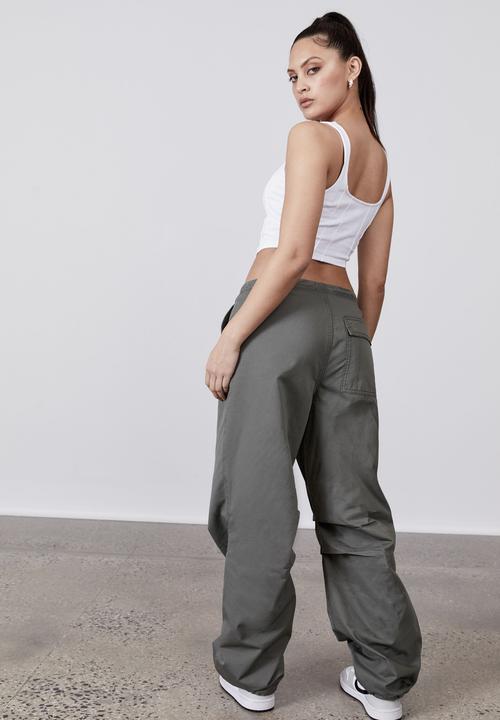 Factorie - Baggy drawtie pant - army green
