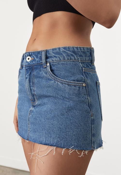 Factorie - Denim micro mini skirt - lake blue