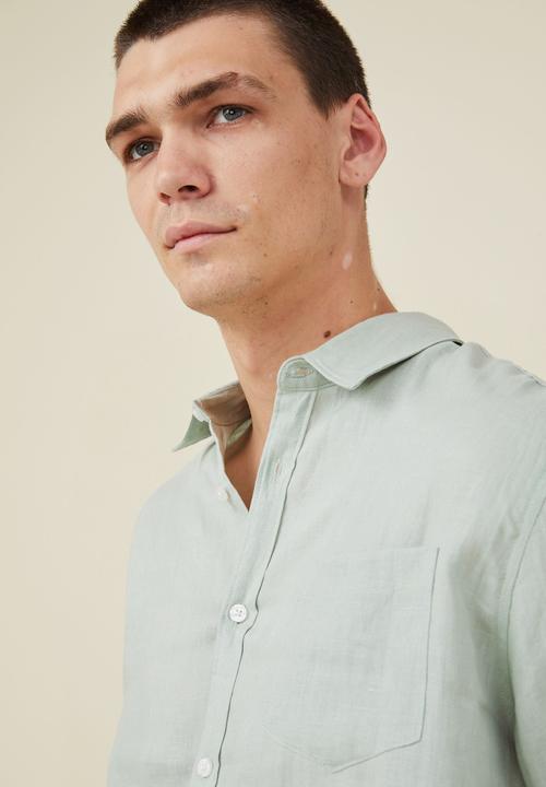 Cotton On - Linen long sleeve shirt - glass