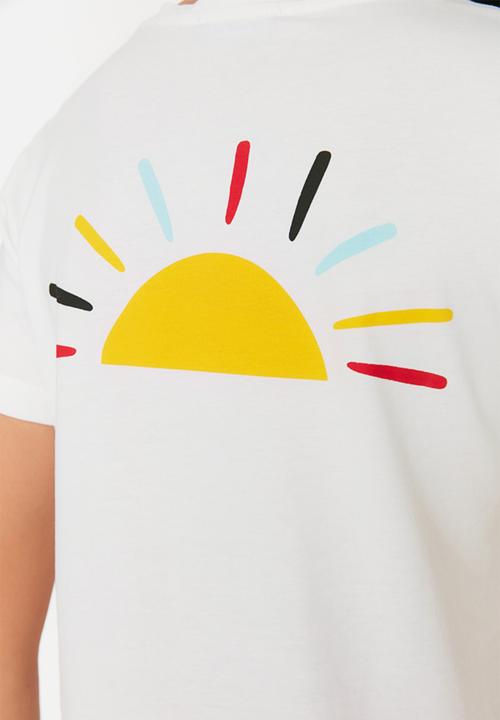 Trendyol - Back printed basic T-shirt - white