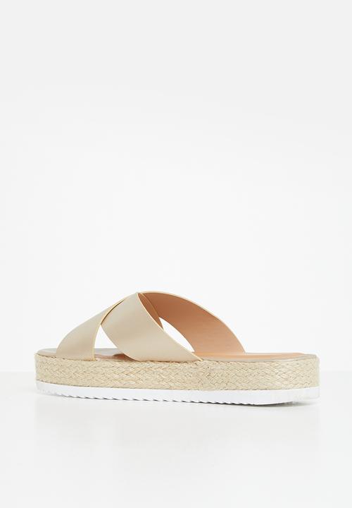 edit - Cross-strap espadrille - gold