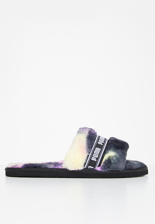 PUMA - Puma fluff tie-dye - puma black/puma white