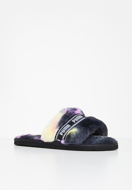 PUMA - Puma fluff tie-dye - puma black/puma white