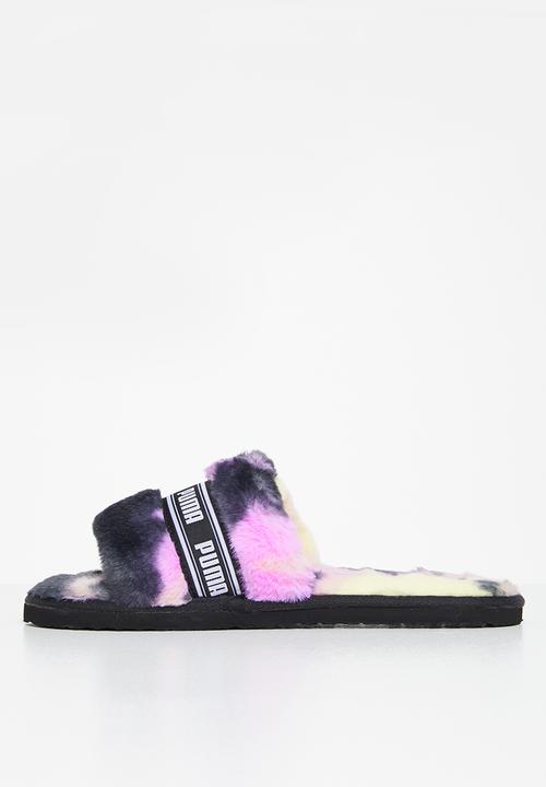 PUMA - Puma fluff tie-dye - puma black/puma white