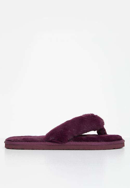 PUMA - Puma fluff flip - aubergine/puma white