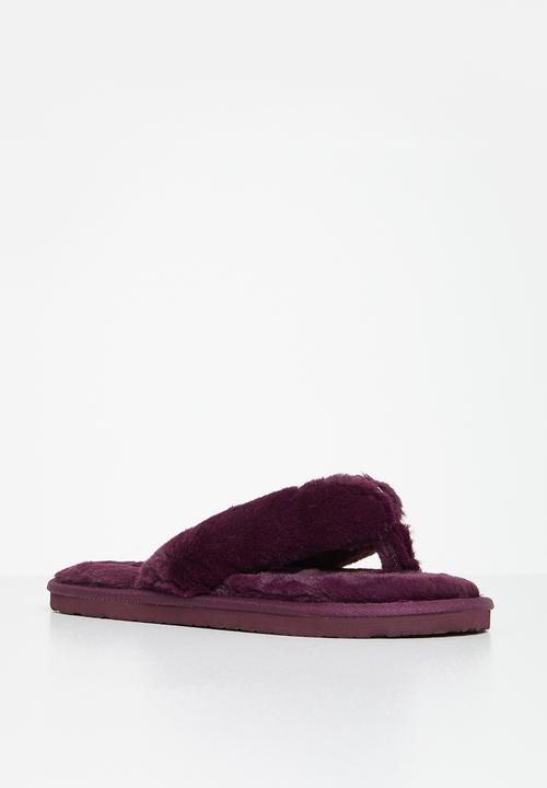 PUMA - Puma fluff flip - aubergine/puma white