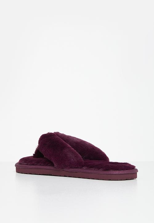PUMA - Puma fluff flip - aubergine/puma white